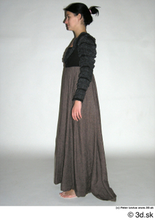  Photos Woman in Historical Dress 18 17th century Grey dress Historical clothing a poses formal dress whole body 0003.jpg